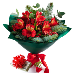 Festive Alstroemeria and Cash Bouquet