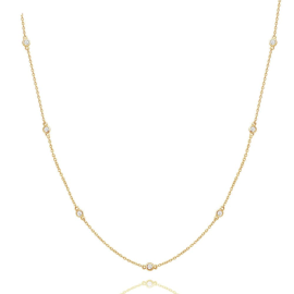 Gold And Zirconia Necklace