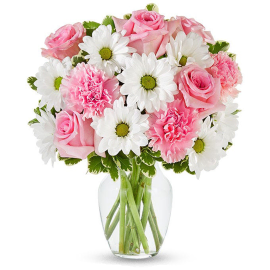 Cheerful Pink and White Bouquet