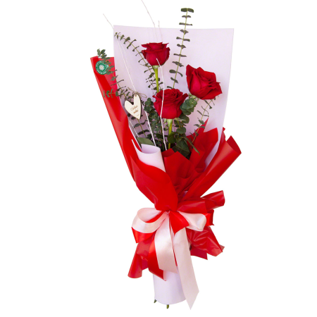 Composición de 3 rosas