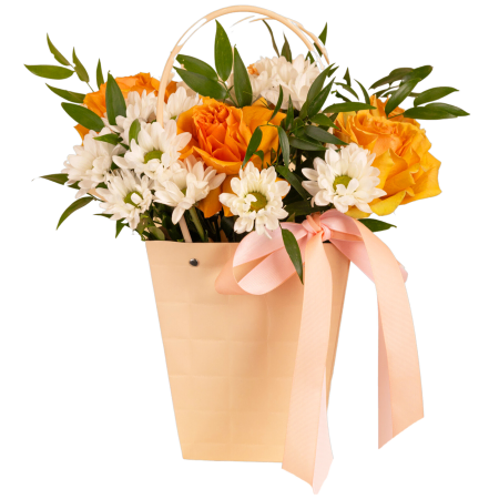 Orange Crush Rose Bouquet