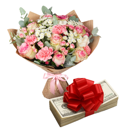 Gift-a-Cash and The Pink Dreams Bouquet